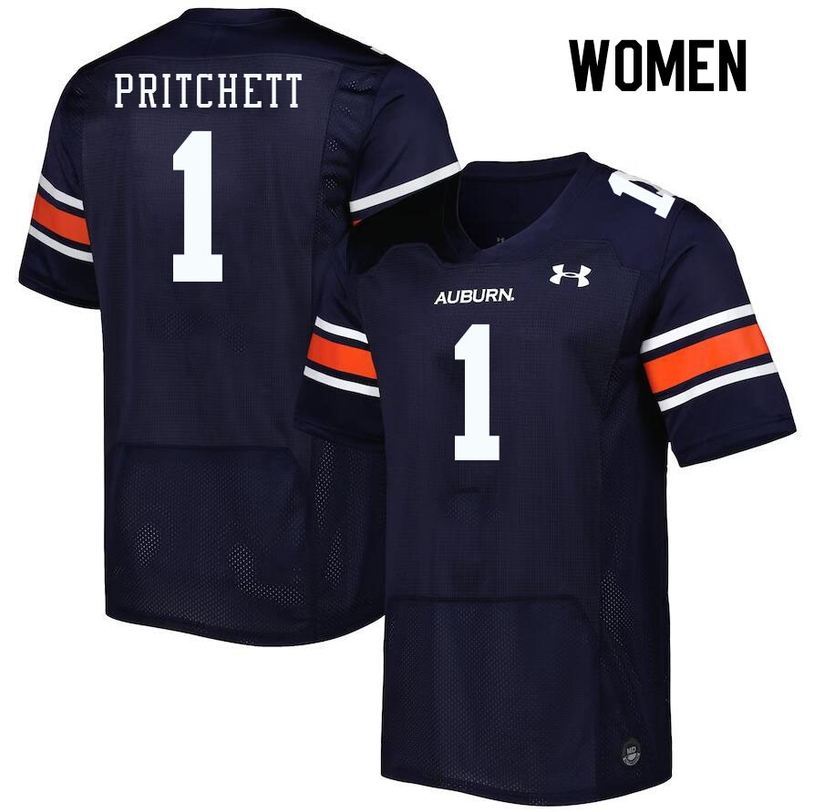 Women #1 Nehemiah Pritchett Auburn Tigers College Football Jerseys Stitched Sale-Navy